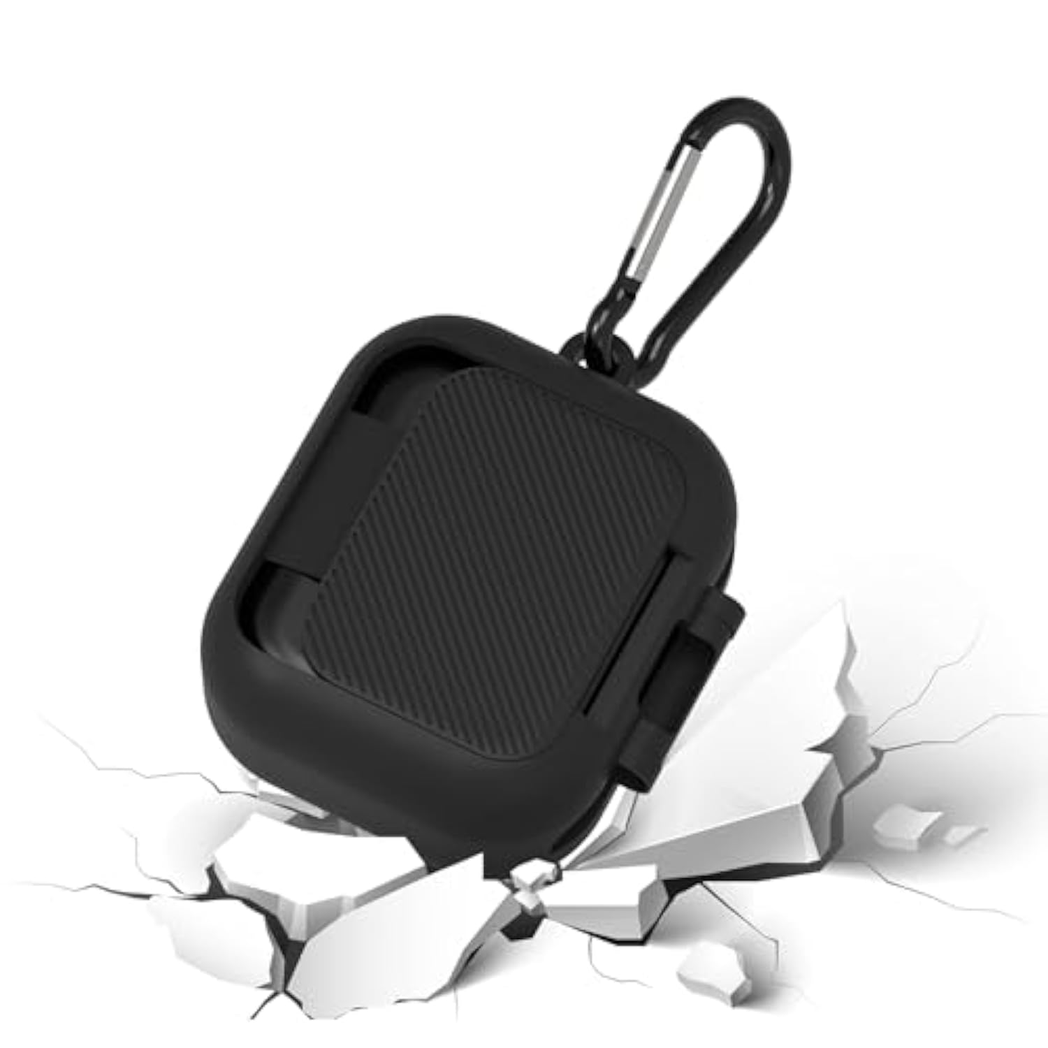 Geekria Silicone Case Cover Compatible with Soundcore by Anker P30i True Wireless Earbuds, Protective Earphones Skin Cover with Keychain Hook, Charging Port Accessible, Front LED Visible