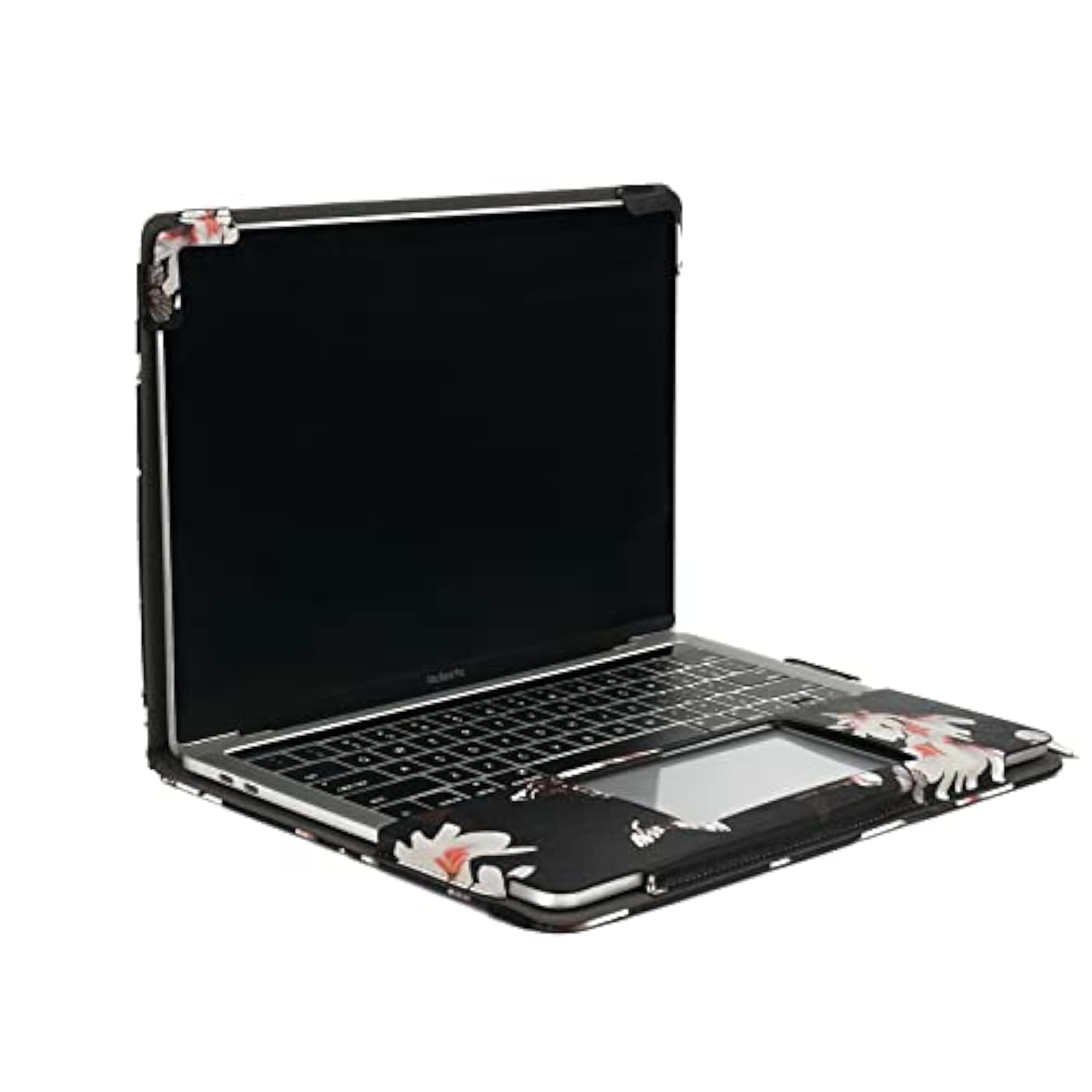 Tytx Compatible With Macbook Air Leather Case 13 Inch 2021 2020 2019 2018 (A2337 A2179 A1932) Laptop Sleeve Protective Folio Book Cover (New Macbook Air 13", Black Flower)
