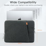 JETech Laptop Sleeve for 14-Inch MacBook Air/Pro, MacBook Pro M4 / M3 / M2 / M1 2021-2024, Waterproof Bag Case with Pocket, Compatible with 14 Inch Notebook (Dark Grey)