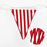 32Ft Hot Pink Striped Dot Pennant Banner Fabric Triangle Flag Bunting