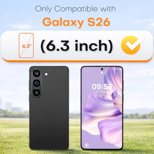 (2 Pack) Align-X for  Galaxy S26 Screen Protector - Military-Grade Protection, 10H+ Tempered Glass, Auto-Alignment Tray, Case Friendly