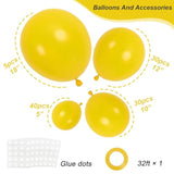 Yellow Balloons Different Sizes 105Pcs 5/10/12/18 Inch Yellow Balloon Garland Kit For Wedding Baby Shower Birthday Party Supplies Bridal Shower Decorations