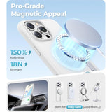 Magnetic Case For Iphone 16 Pro Max With Camera Control [Compatible With Magsafe][Anti-Slip] - Slim 16 Pro Max Case Military Grade Drop Protection Shockproof Phone Cover, Stainguard White