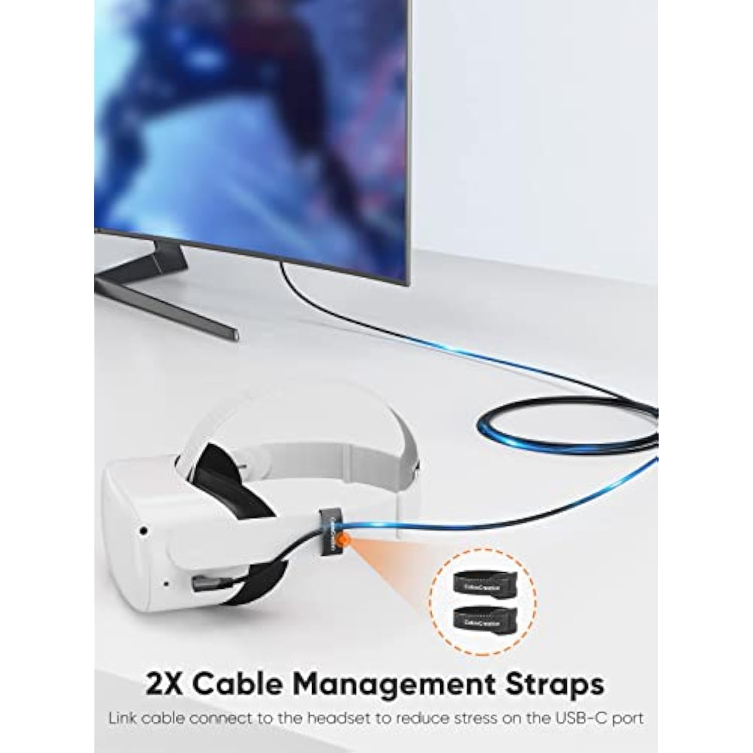 CableCreation 16FT USB to USB C 3.1 Link Cable Compatible with Meta Quest Pro/Quest3/Quest2/Pico4, 5Gbps Highly Speed VR Headsets Accessories Gaming PC, 5 Meters