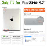 Kids Case For Ipad 2 3 4 (Old Model) 9.7 Inch - Light Weight Shock Proof Convertible Handle Stand Kids Friendly For Ipad 2, Ipad 3Rd Generation, Ipad 4Th Generation Tablet - Blue