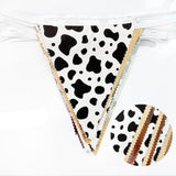 32-Ft Western Cow Party Triangle Flag Banner for Cowboy & Cowgirl Décor