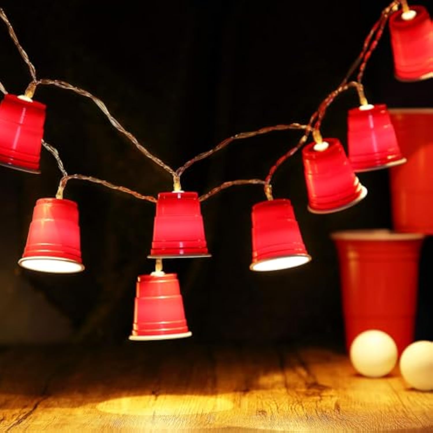 6.56 Ft Cups String Lights Mini Flip Cup LED Lights for Party & Graduation Decor