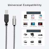 Usb B To Usb C Printer Cable 6.6Ft, Nylon Braided Usb B To C Cord For Macbook Pro, Hp, Epson, Canon, Brother, Lexmark, Xerox Printers And Scanner