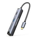 USB C Hub Multiport Adapter, CableCreation 5-in-1 USB C Adapter Aluminum Shell