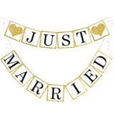 Just Married Paper Wedding Garland Proposal Engagement Party Decorations 6Ft