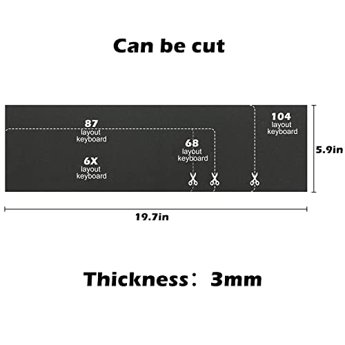 Keyboard Foam, Sound Dampening Foam For Mechanical Keyboard Bottom, Made Of Le-20 Poron, Black (H 3Mm)