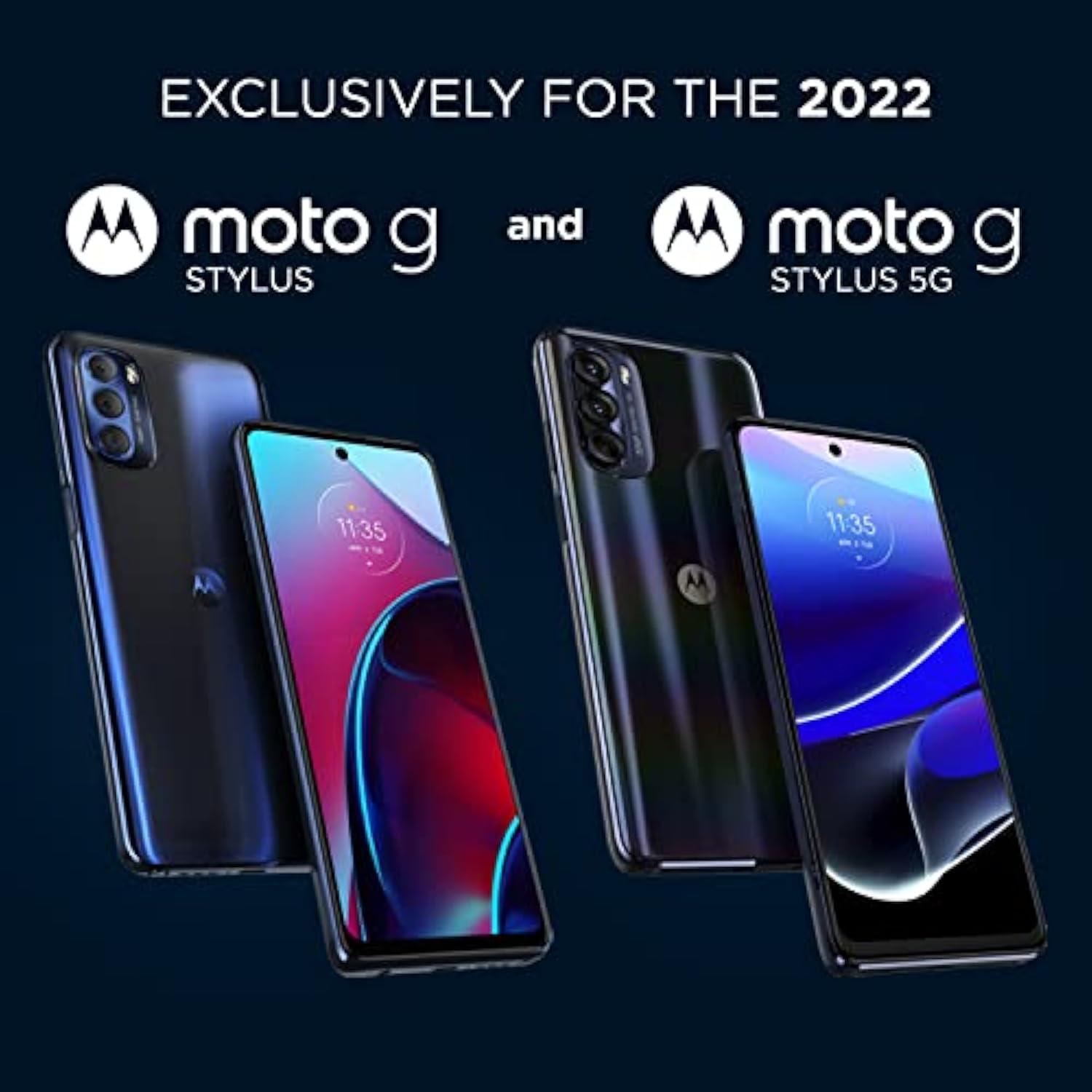 Motorola (2-Pack Moto G Stylus (2022), G Stylus 5G (2022) Screen Protectors - 9H Tempered Glass, Anti Fingerprints, Anti Scratch [Not for G Stylus 2020,2021, 5G 2021] Transparent