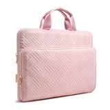 15.6 Inch Laptop Sleeve Compatible With Macbook Air Pro, 15.6 Inch Hp, Dell, Lenovo, Asus Notebook, Protective Laptop Carrying Case Bag With Handle, Pink