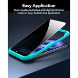 3-Pack Privacy Screen Protector for iPhone 16+/15+, Anti-Spy, Easy Install, Case Friendly