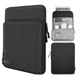 MoKo 8-9 Inch Tablet Sleeve Bag Carrying Case with Storage Pockets Fits New iPad mini (A17 Pro) 8.3" 2024, iPad mini 6/5/4/3/2/1th 8.3"/7.9" 2021-2012, Galaxy Tab A7 Lite 8.7" 2021, Black & Gray