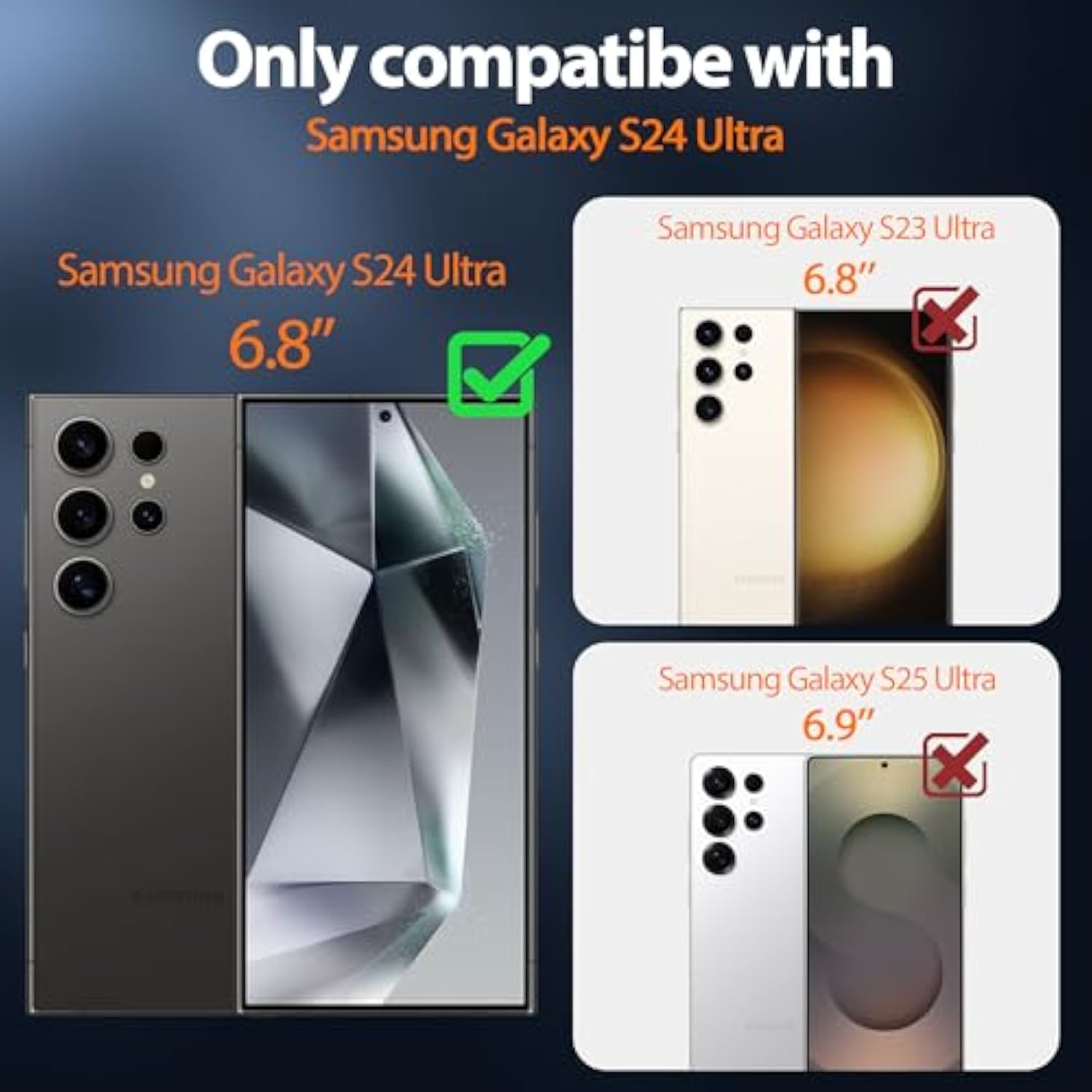 For Samsung Galaxy-S24-Ultra-Case With Magsafe, 2×Screen Protector, S24 Ultra Magnetic Phone Case Anti-Fingerprint Military Grade Shockproof Protective Cover For Galaxy S24 Ultra,Black