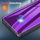 2 Pack For Samsung Galaxy S25 Ultra Privacy Screen Protector, Purple Anti-Spy Private Film[Not Glass] [Like Original Fingerprint Unlock], Anti-Blue Light, Sensitive Touch, Case Friendly