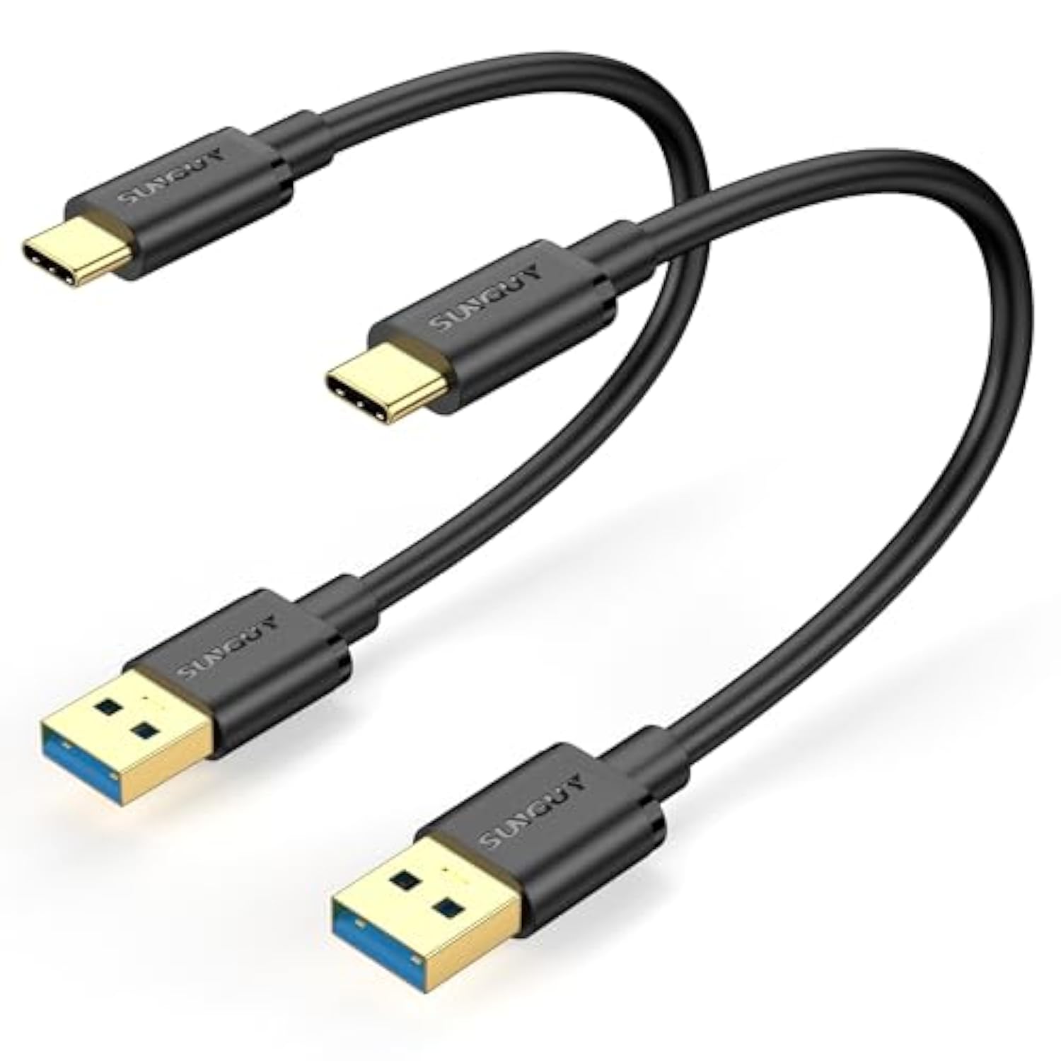 Android Auto Usb C Cable 1Ft[2Pack], 10Gbps Short Usb A To Usb C Data Transfer Cable Fast Charging For Iphone 16 15 Pro/Pro Max/Plus, Samsung Galaxy S23, Ipad Pro, Pixel, External Ssd