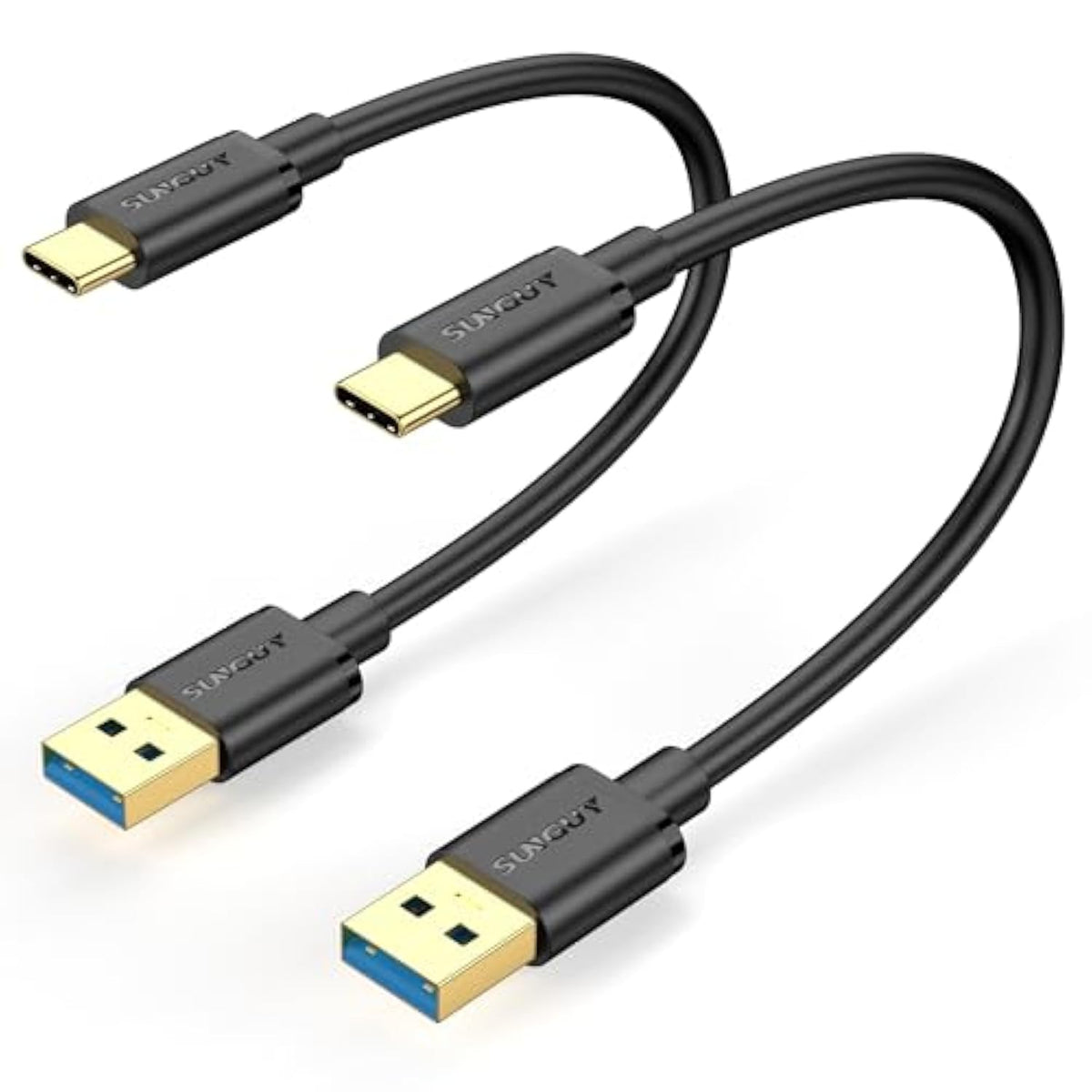 Android Auto Usb C Cable 1Ft[2Pack], 10Gbps Short Usb A To Usb C Data Transfer Cable Fast Charging For Iphone 16 15 Pro/Pro Max/Plus, Samsung Galaxy S23, Ipad Pro, Pixel, External Ssd