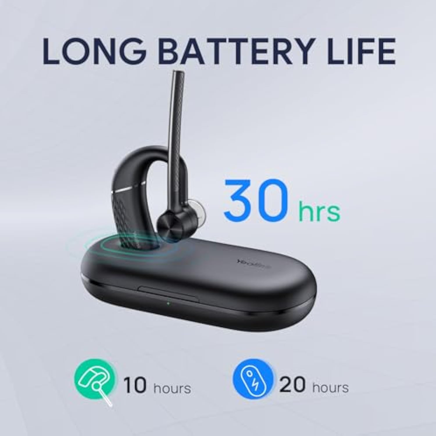 Bh71 Pro Bluetooth Headset With Usb Dongle, Teams Certified, 4 Noise Cancelling Microphone, Fit For Computer Laptops, Wireless Earpiece For Business Office Work Calling