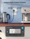 Dual Smart Plug 4 Pack, 15A Wifi Bluetooth Outlet, Work With Alexa And Google Assistant, 2-In-1 Compact Design, Home App Control Remotely With No Hub Required, Timer, Fcc And Etl Certified