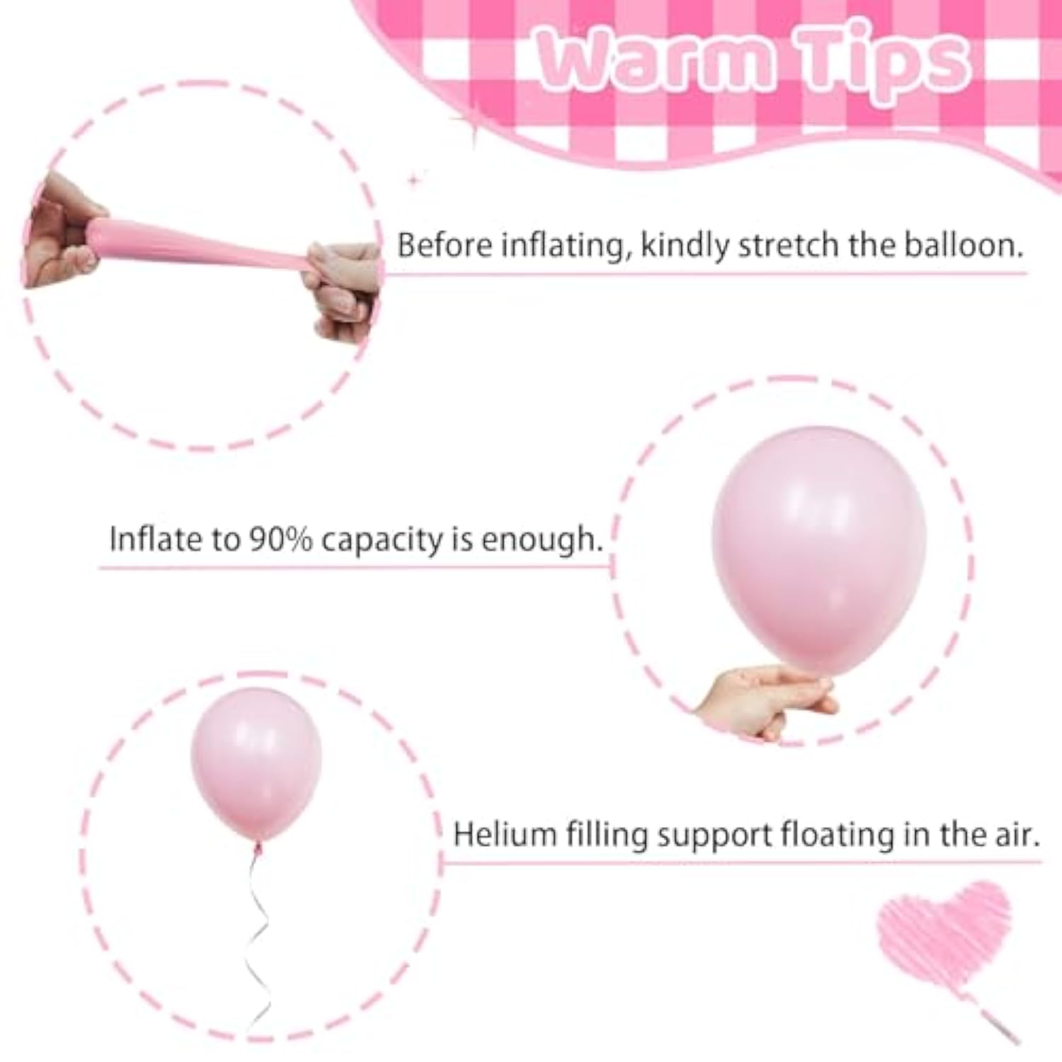 60pcs Hot Pink Balloon Set with Confetti & Metallic Balloons for Birthday  Baby Shower Decor