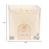 Glass Cube Candle, Smell Of Spring, 12 Ounces