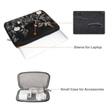 MOSISO Laptop Sleeve Compatible with MacBook Air/Pro, 13-13.3 inch Notebook, Compatible with MacBook Pro 14 inch M4 M3 M2 M1 Pro Max 2024-2021, Neoprene Carrying Bag Cover with Small Case,Retro Flower