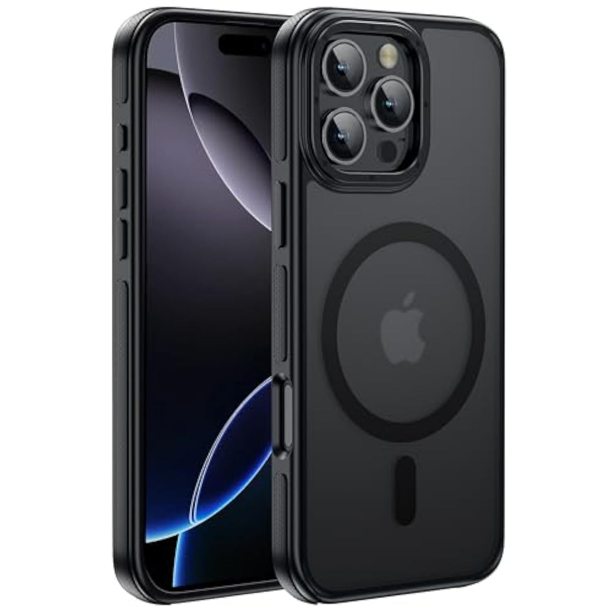 Strong Magnetic For Iphone 16 Pro Max Case [10Ft Military-Grade Protection] Compatible With Fit Magsafe Shockproof Slim Thin Cover Case For Iphone 16 Pro Max 6.9 Inch, Bumper Black