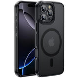 Strong Magnetic For Iphone 16 Pro Max Case [10Ft Military-Grade Protection] Compatible With Fit Magsafe Shockproof Slim Thin Cover Case For Iphone 16 Pro Max 6.9 Inch, Bumper Black