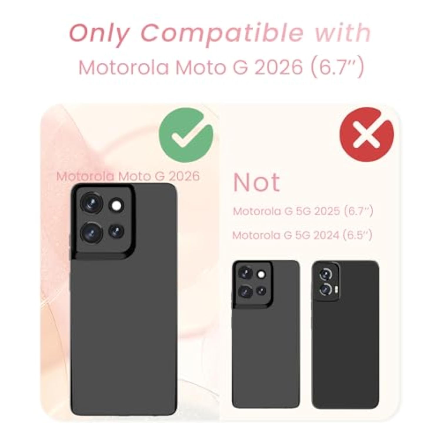 Cute Plated Gold Phone Case for Motorola Moto G 5G 2026 - Pink
