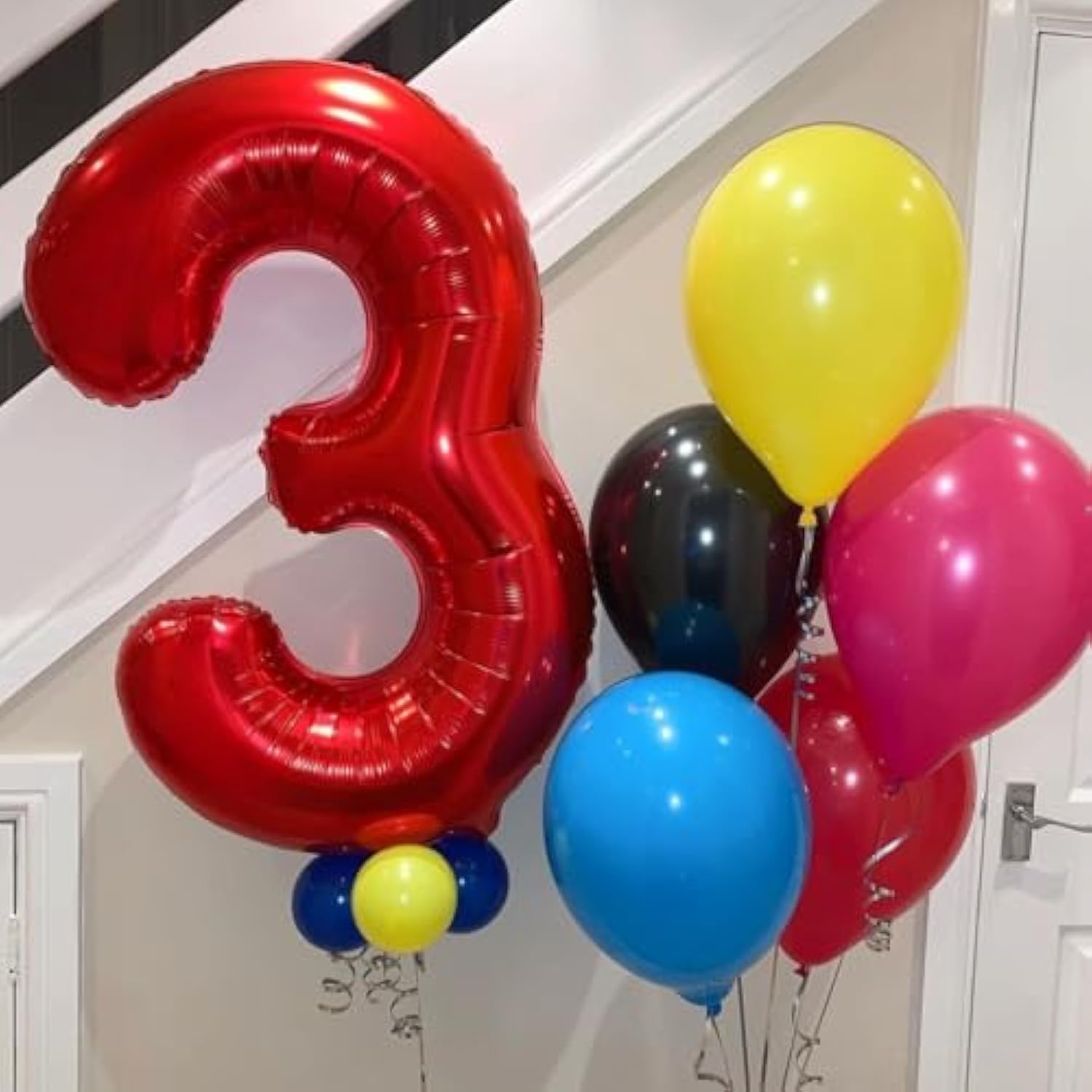 Red 40 Inch Number 5 Foil Mylar Helium Balloon Birthday Anniversary Decorations
