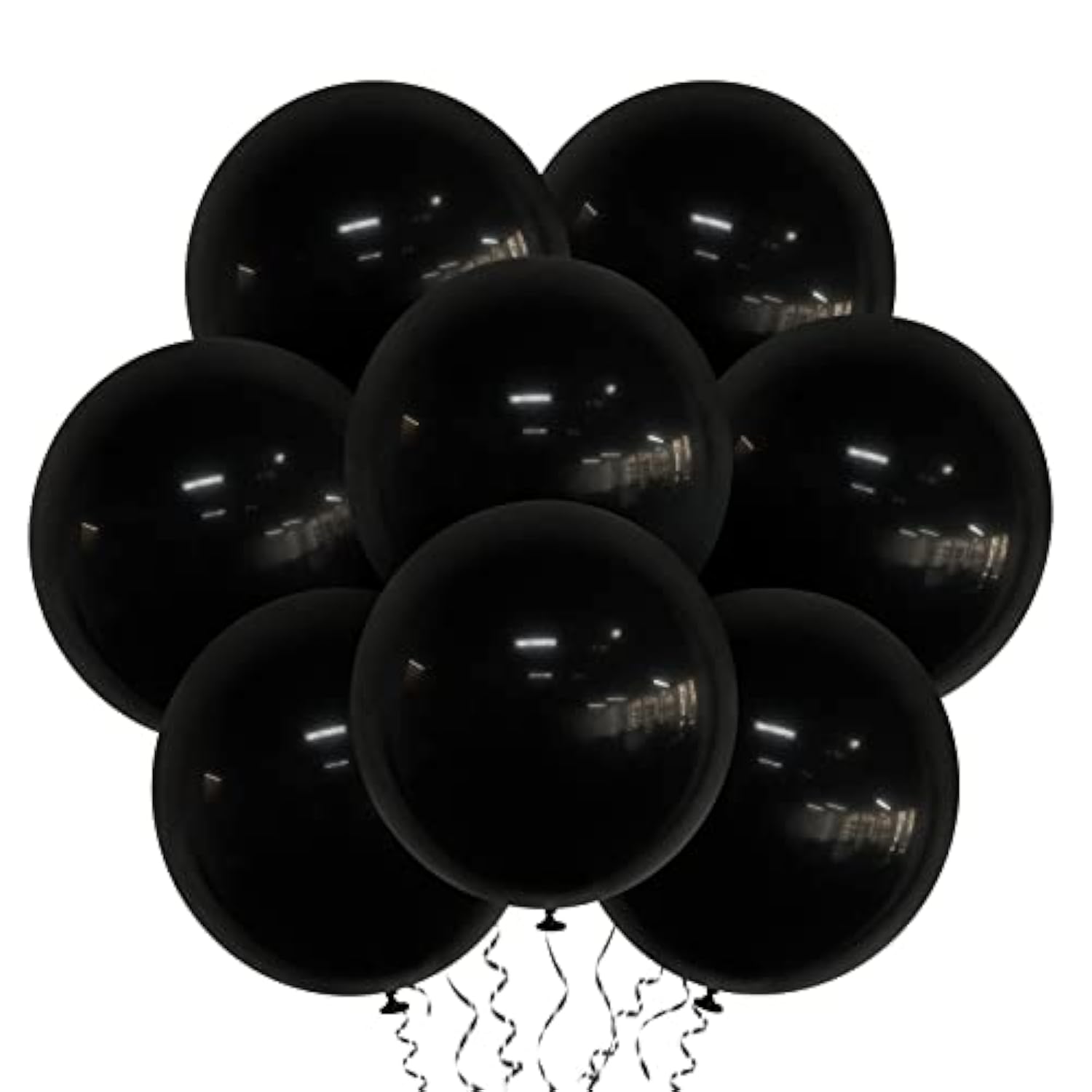18 Inch Black Balloons Latex Party Balloons 20 Pack Big Black Thicker Balloons Large Round Helium Balloon For Christmas Thanksgiving Baby Shower Wedding Birthday Father'S Day Party Decorations