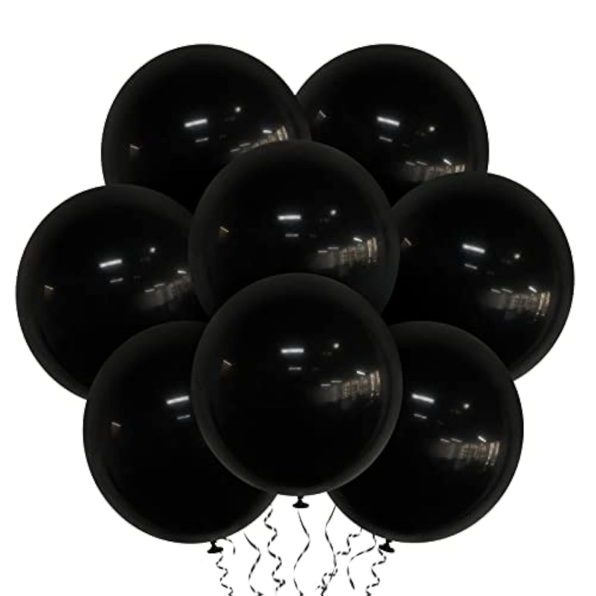 18 Inch Black Balloons Latex Party Balloons 20 Pack Big Black Thicker Balloons Large Round Helium Balloon For Christmas Thanksgiving Baby Shower Wedding Birthday Father'S Day Party Decorations