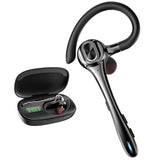 Earbuds Wireless Earpiece Bluetooth Headset With Noise Canceling Mic 160H Standby Time Hands Free Earphones Single Ear Headphone For Iphone Android Samsung Cell Phones Pc Tv Computer Game Trucker Work