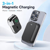 Magnetic Power Bank, Compact 10,000mAh Magnetic Wireless Portable Charger with 20W Max Fast Charging,for iPhone 16/15/14/13/12Series,AirPods,and