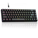 60% Rapid Trigger Gaming Keyboard, Hall Effect Magnetic Switch, Actuation Point Adjustable, Hot Swappable Rgb Backlit Wired Keyboard With Arrow Keys For Win/Pc/Mac, Black