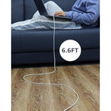 Usb-C To Magnetic 3 Fast Charging Cable (2 M/6.6 Ft), Compatible With Macbook Air (15''/13'' M4 2025, M3 2024, 15'' M2 2023, 13" M2 2022), Macbook Pro (16"/14" 2024/2023/2021), Space Gray