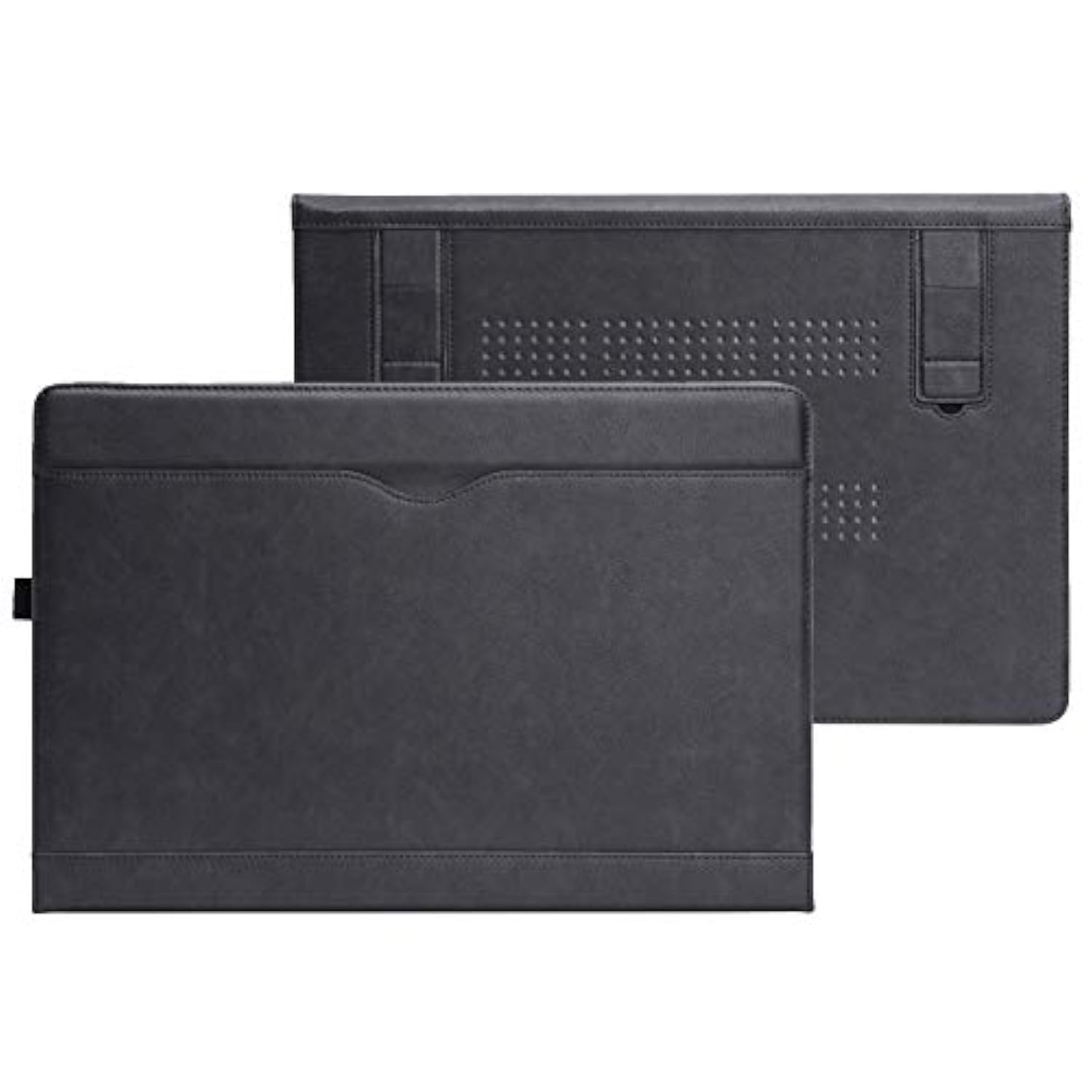 Tytx Laptop Case For Macbook Pro 16 Inch Leather Case 2024 2023 2022 2021 M4 A3403 A3186 M3 A2991 M2 A2780 M1 A2485 Protective Folio Book Cover With Vents And Stand Function, Black