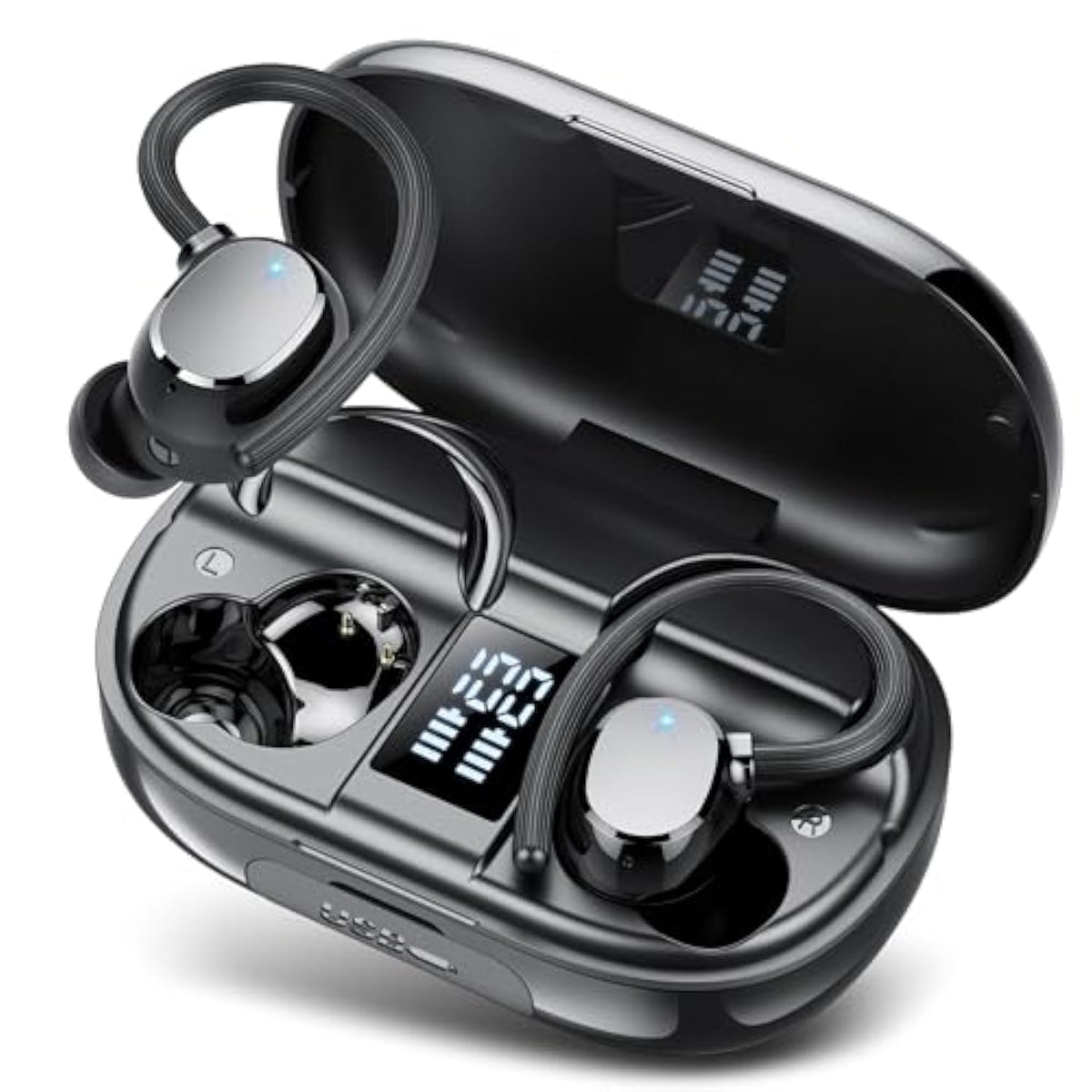 Wireless Headphones Bluetooth Earbuds Sports Ear Buds With Earhook Deep Bass L