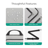 BAGSMART 15-16 Inch Laptop Case Bag, Protective Laptop Sleeve with Multiple Compartments for MacBook Air/Pro 15.6 Inch, Lightweight Water Resistant Laptop Bag for Men Fitted with Dell HP Lenovo, Gray