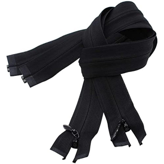 Invisible Light Weight Black Separating Ykk Zippers For Clothes, Craft