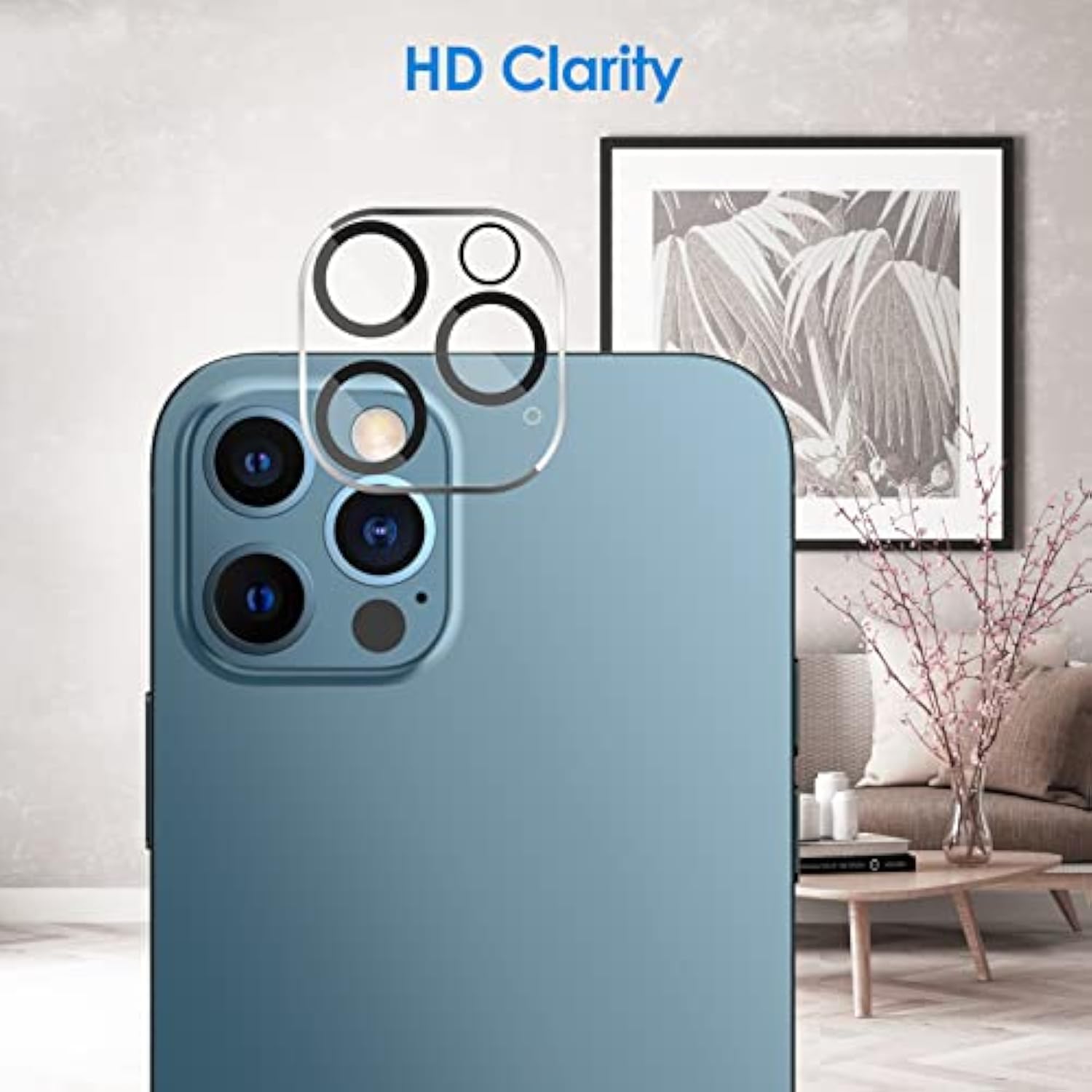 JETech Camera Lens Protector for iPhone 12 Pro Max 6.7-Inch, 9H Tempered Glass, HD Clear, Anti-Scratch, Case Friendly, Does Not Affect Night Shots, 3-Pack