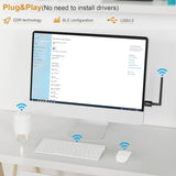 Long Range Usb Bluetooth 5.3 Adapter For Desktop Pc - 328Ft Wireless Transfer For Mouse, Keyboard, Headphones - Win11/10/8.1 Support