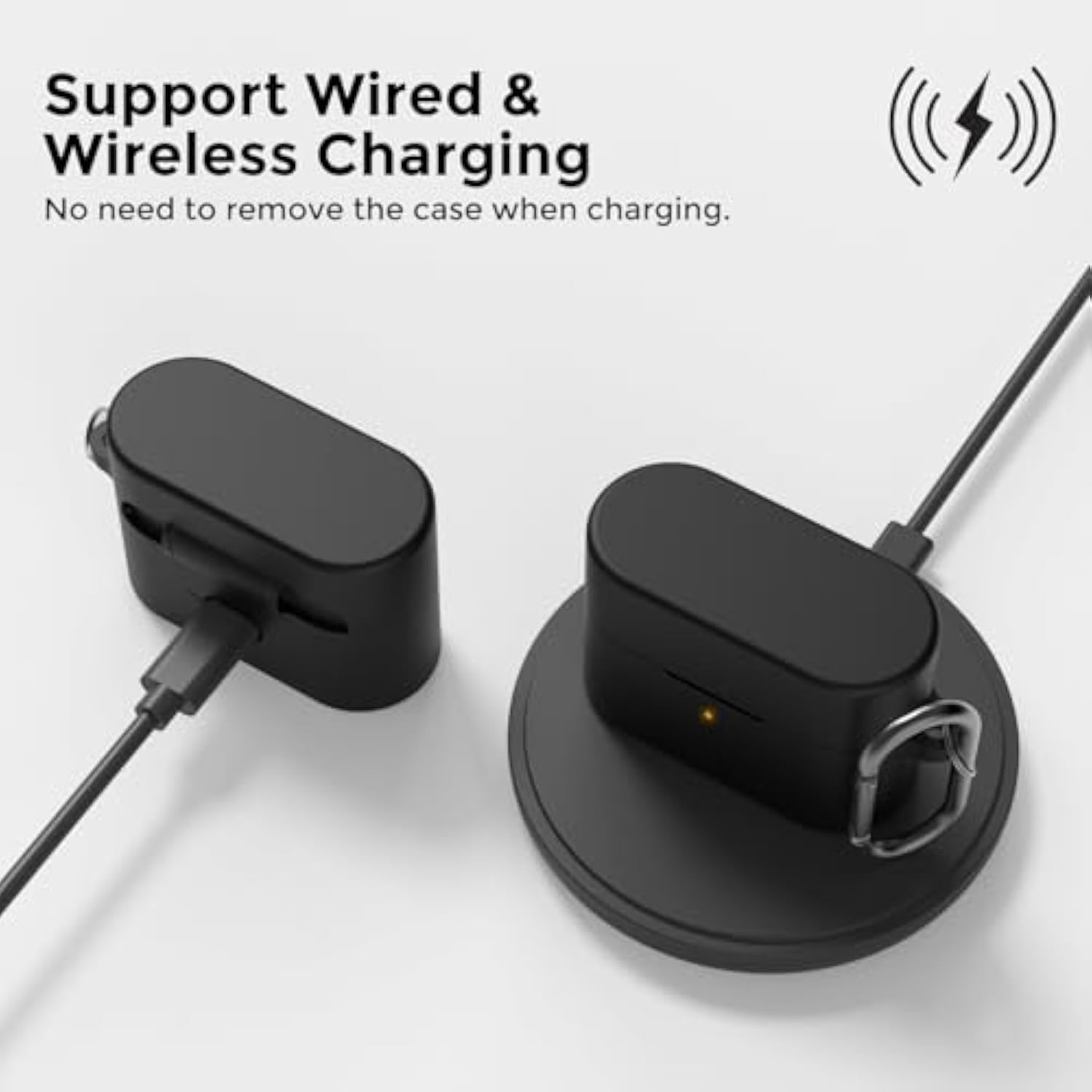Sony WF-1000XM6 Silicone Case, Black Accessory for Sony WF-1000XM6 Wireless Earbuds