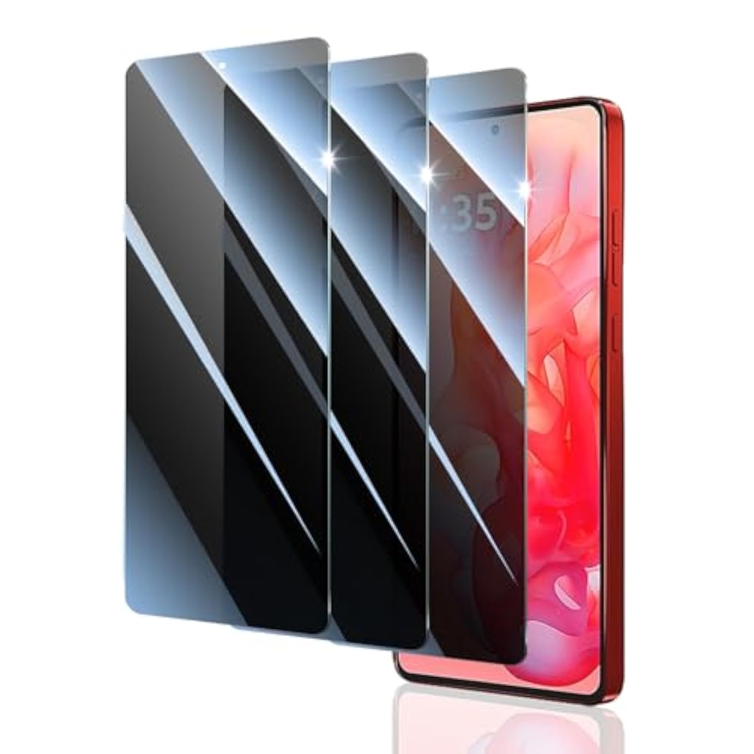 Privacy Screen Protector For Motorola Moto G Stylus 5G 2024/Moto G Stylus 5G 2025, Double Shatterproof Anti-Spy Tempered Glass Film, Impact- Private Protection, Anti-Scratch, 9H Hardness- 3 Pack