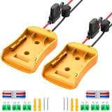 2 Packs Power Wheels Adapter For Milwaukee M18 Battery+2 Packs Power Wheels Adapter For Dewalt 20V Battery