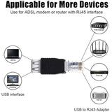 Ethernet To Usb Adapter, 2 Pcs Usb To Ethernet Adapter, Rj45 Ethernet Male To