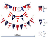 President's Day USA Banner for Independence Day 4th of July American Banner Fourth of July Patriotic Decorations Memorial Day Durable Polyester Yard Decoration