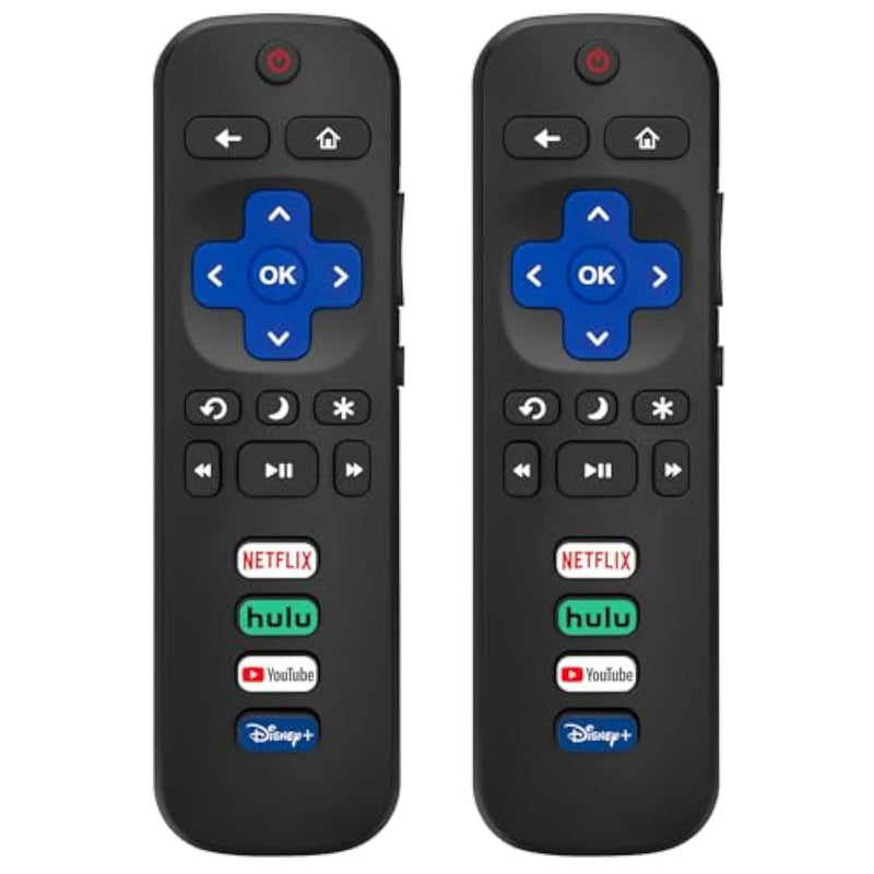(Pack Of 2) Replacementremotecontrol For Rokutv,Compatible For Tcl Roku/Hisense Roku/Onn Roku/Philips Roku Smart Tvs(Not For Roku Stick And Box)